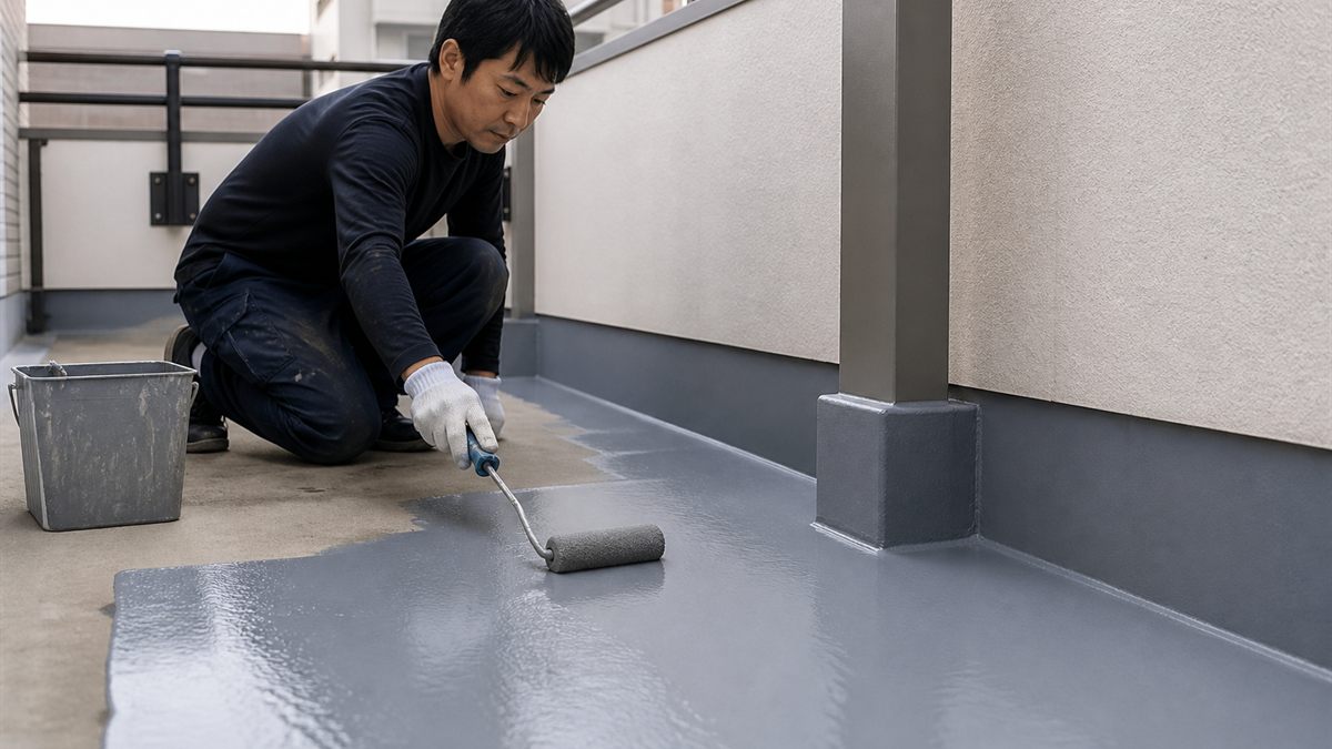 バルコニー防水の施工