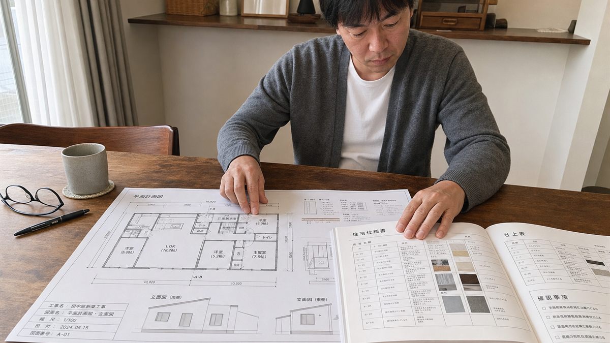 住宅の図面と仕様書を確認する