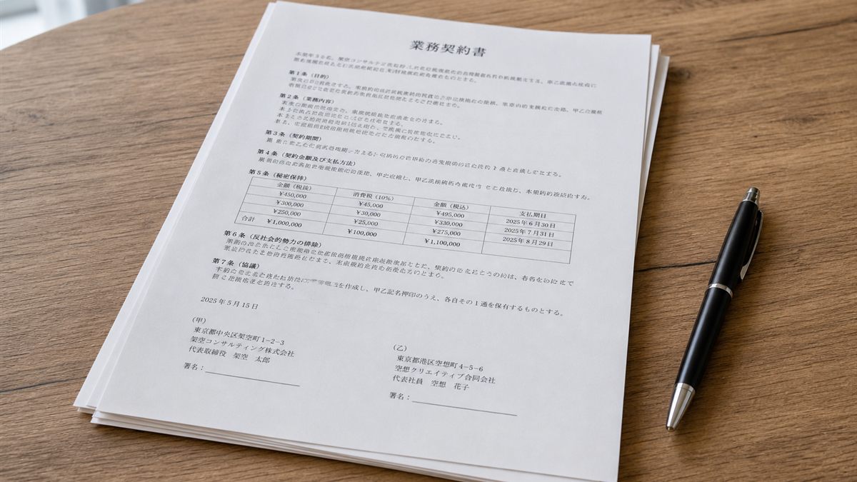 契約書の書類