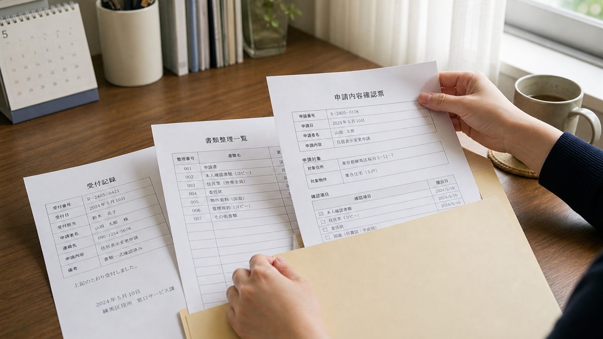 書類を整理する
