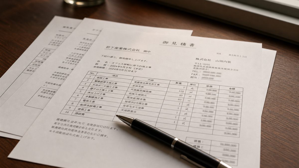見積書の書類