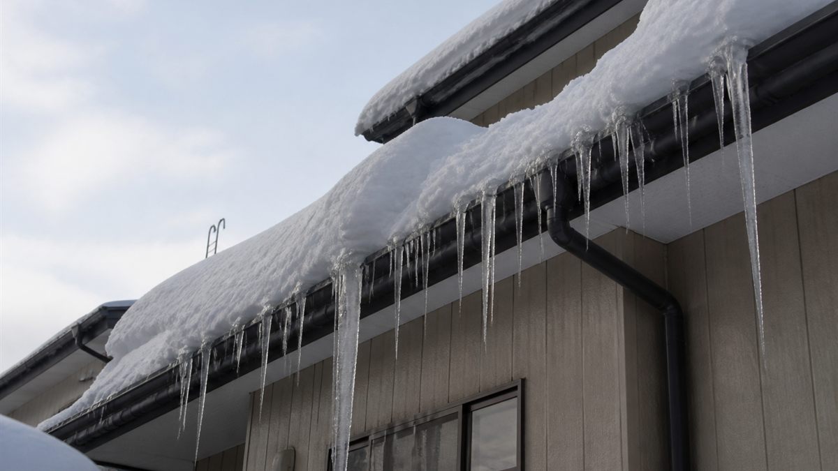 雪の積もった屋根