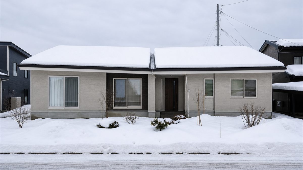 中央排水のM形屋根